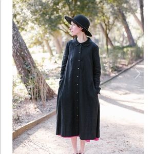 COPY - Son de flor - Button down dress in black p…